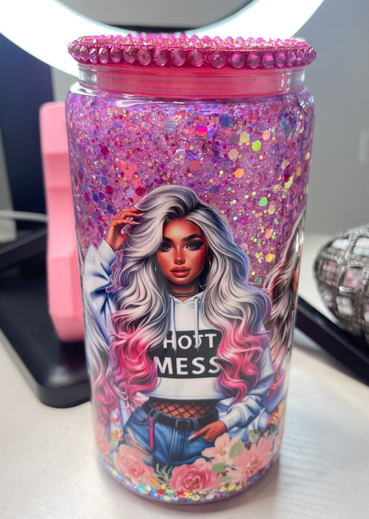 Snow Globe Cup with decal included reg lid !